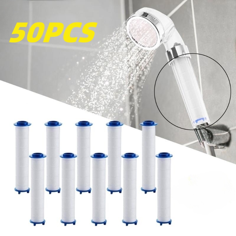 50PCS Shower Head Filter Replacement Showerhead Remove Chlorine/Fluoride/Hard Water/Calcario Hygienic Bathroom Accessories