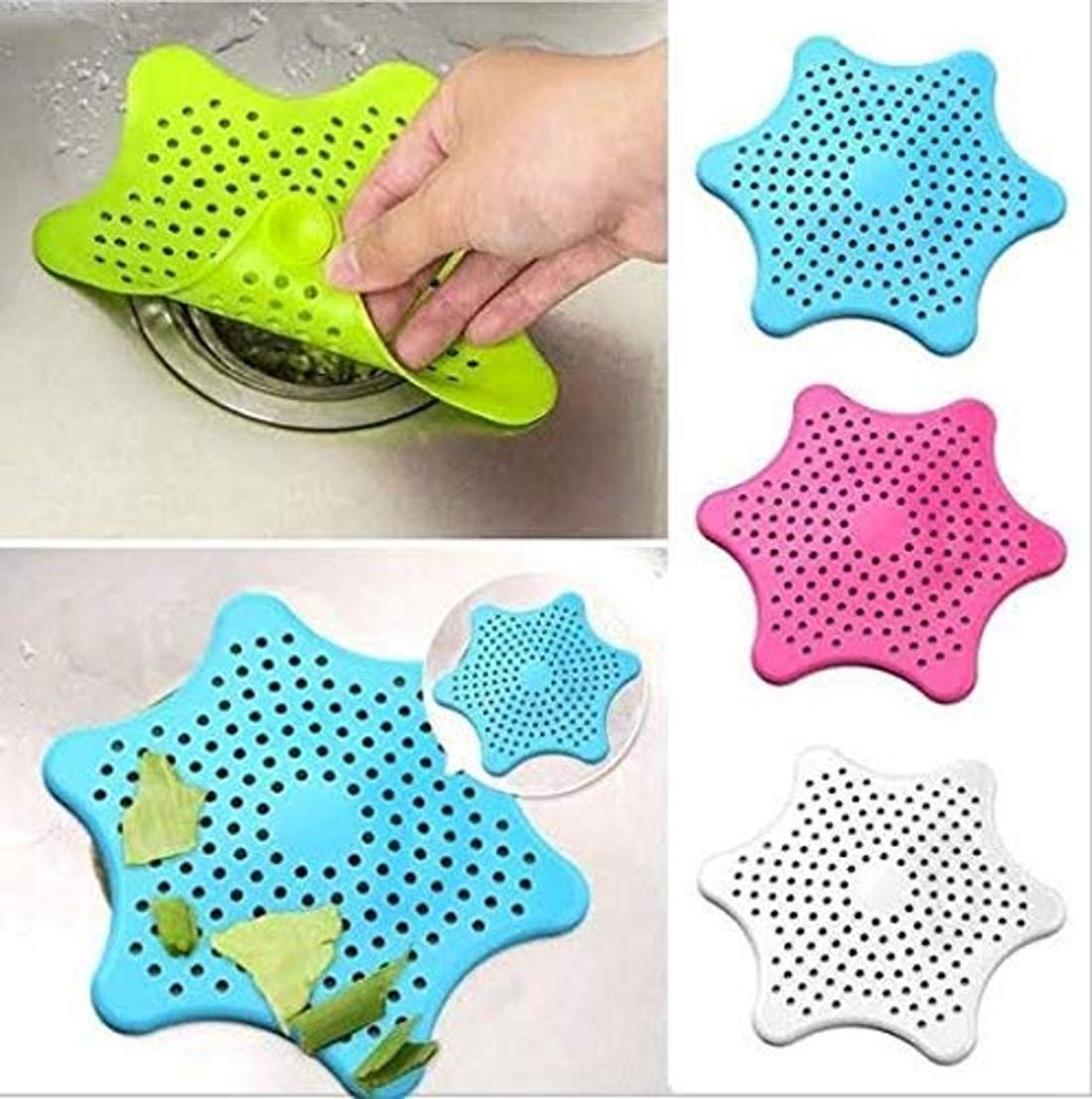 Silica gel floor drain filter net kitchen sink lid bathroom clogging filter floor drain cover sheet 15.2cm-1 pcs