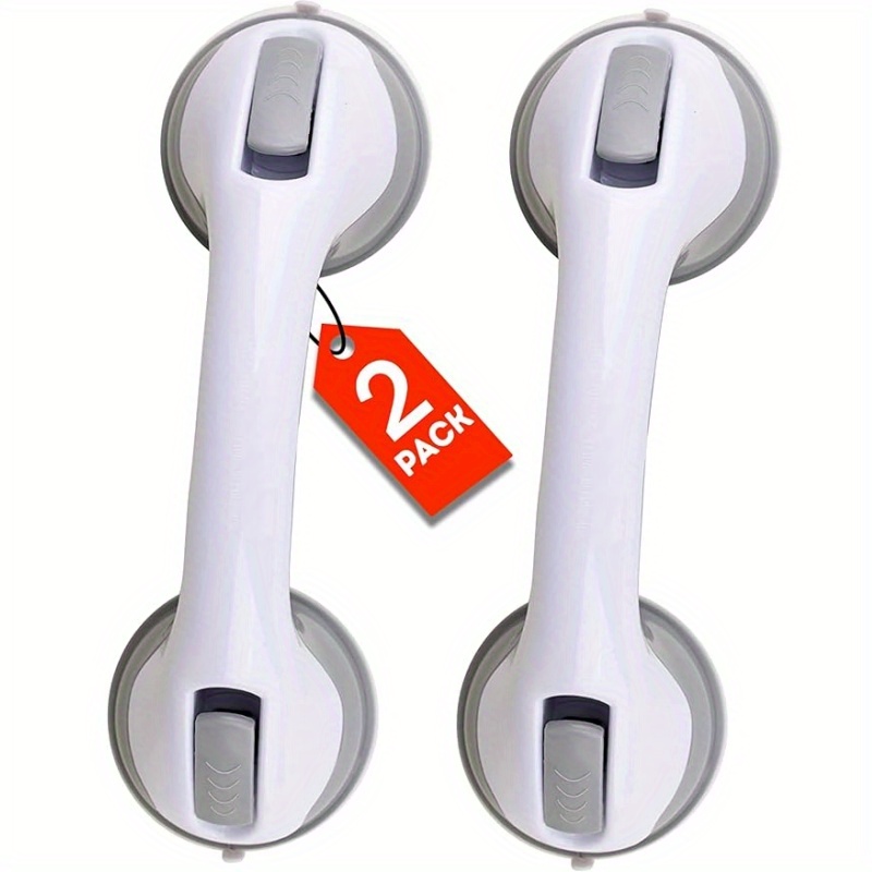 1pc Nail Free Suction Cup Armrest Wall Mounted Glass Door Handle Bathroom Sliding Door Handle Elderly Armrest Bathroom Armrest