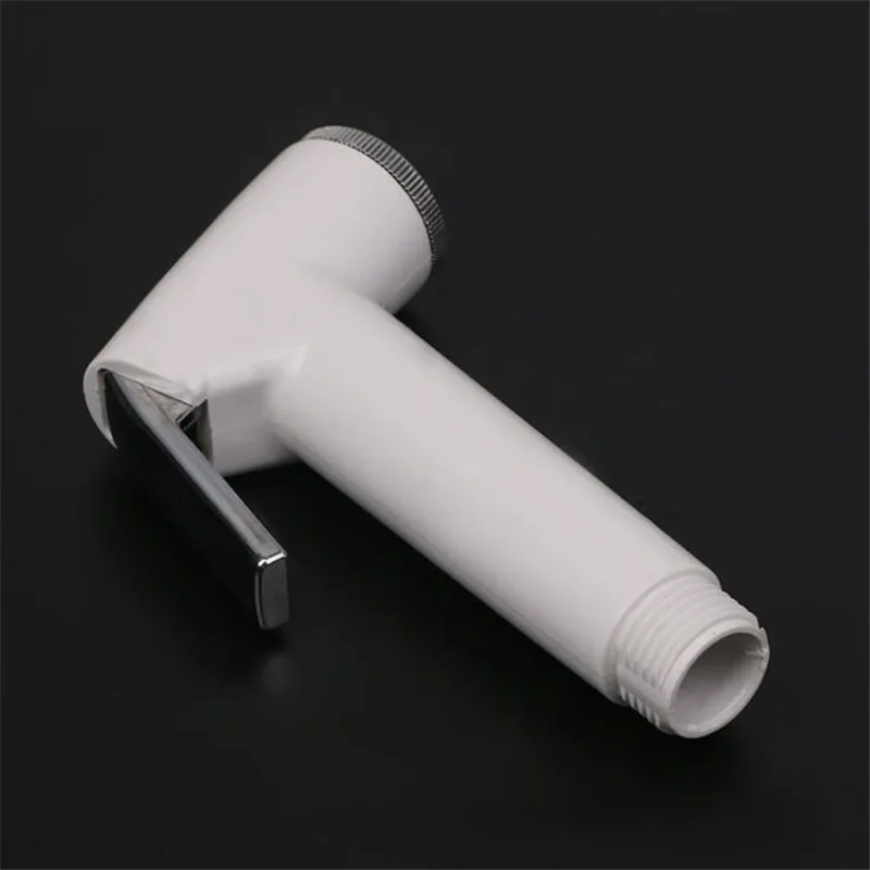 RAYA Push Shower Head Commode Shower Head Push Button Bathroom Sprayer [White / Off white]