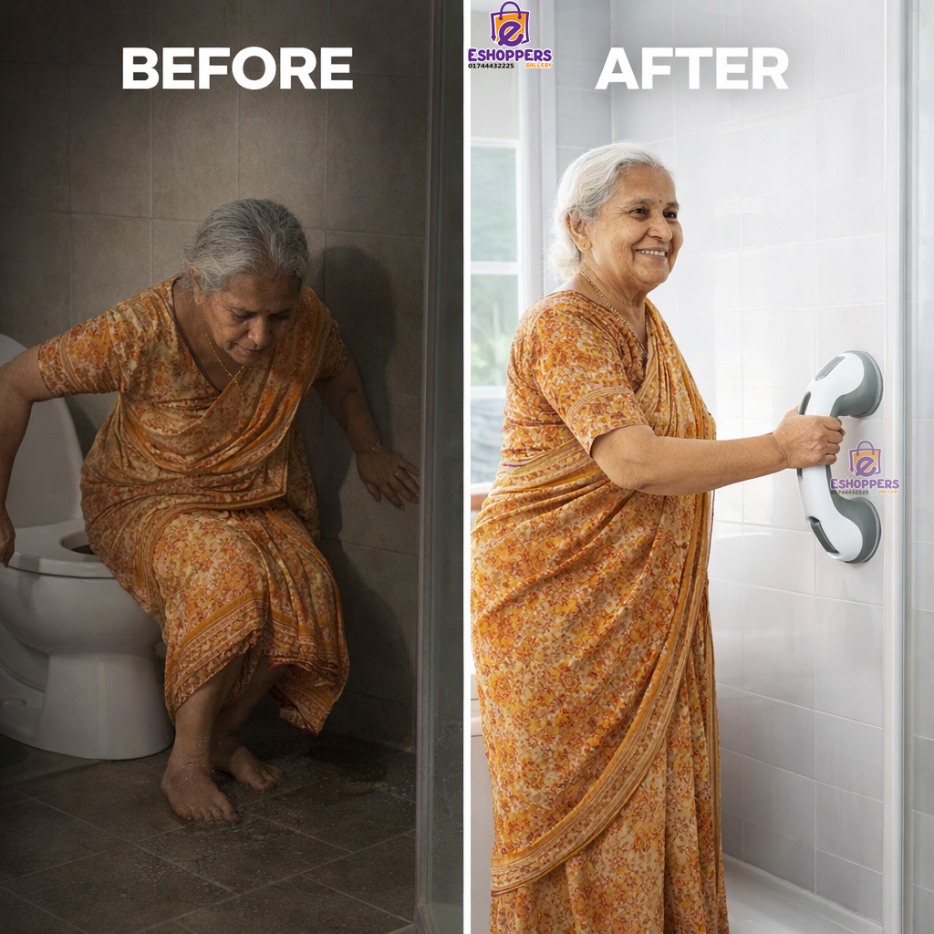 Anti Slip Safer Grip Strong Suction Helping Handle/Bathroom Toilet Old Age People Disability Grip Handle