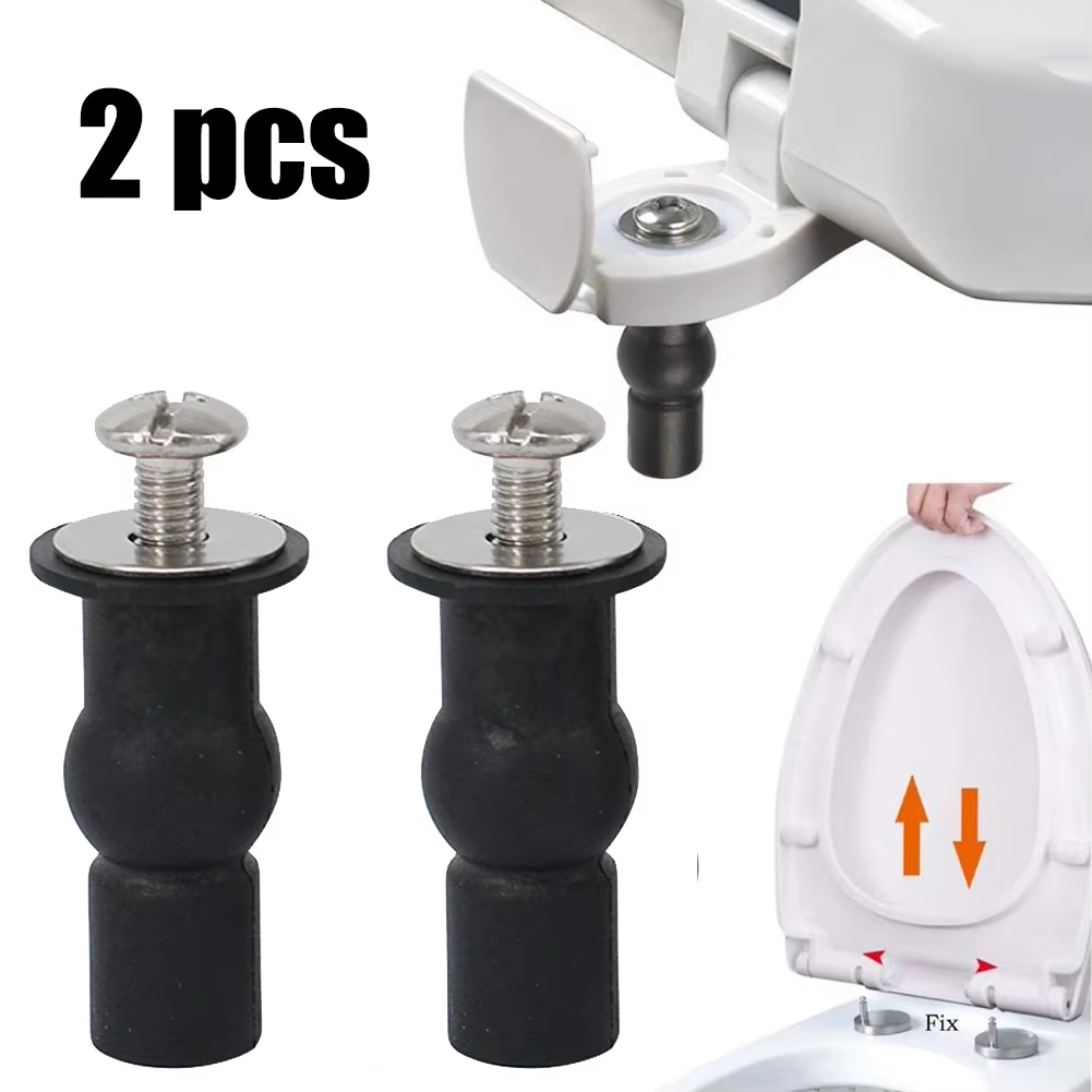 2 Pack Toilet Seat Screw Hinge Expansion  Top Universal Nut Cover Tray Fixing Toilet Blind Hole Bathroom Toilet Seat Parts