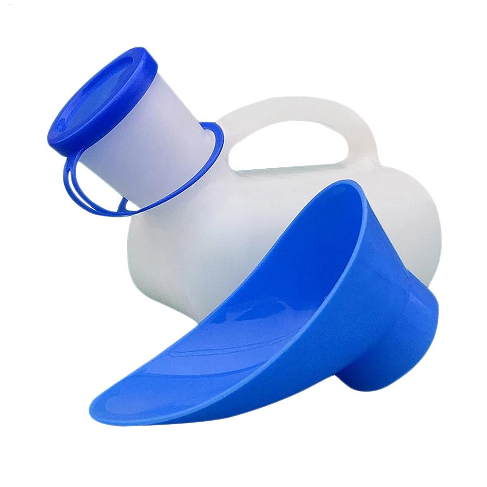 new Portable Urinal 1000ml Urine Container with Funnel Lid  Large Capacity Camping Travel Urinary Bottle Urinal Storage