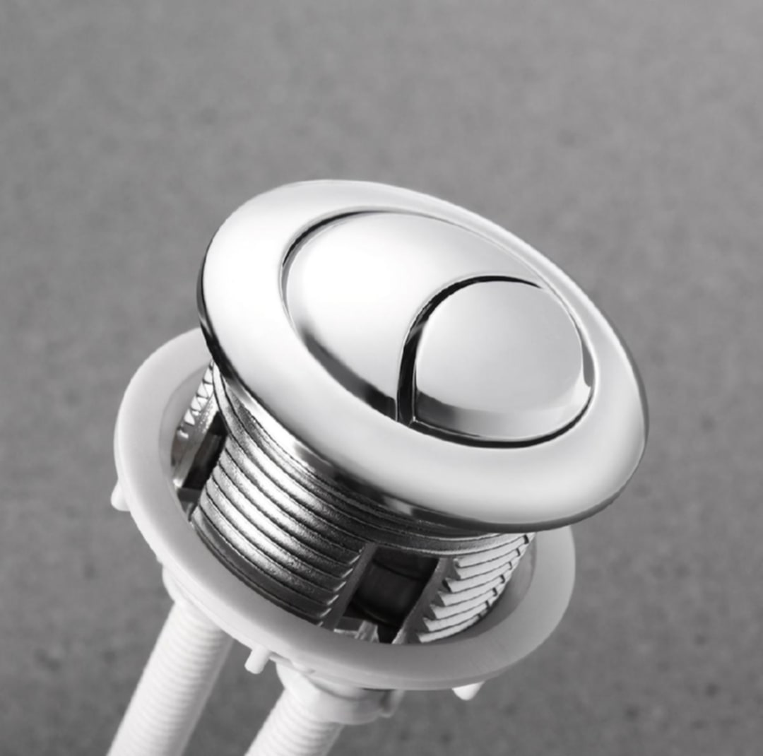 Double Replacement Round Head ABS Flush Toilet Push Button / Commode  Push Button